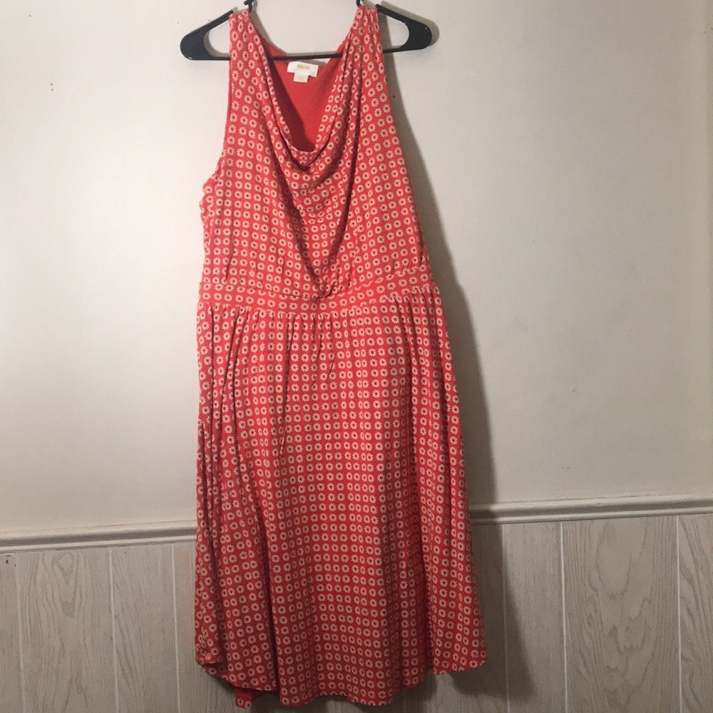 ANTHROPOLOGIE MAEVE BRIANNE COWL NECK FLORAL DRESS